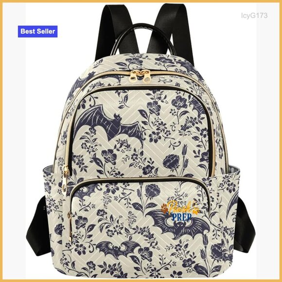 Handbags - Lightweight Polyester Travel Backpack Purse with Quilted Design, 7.5L Capacity